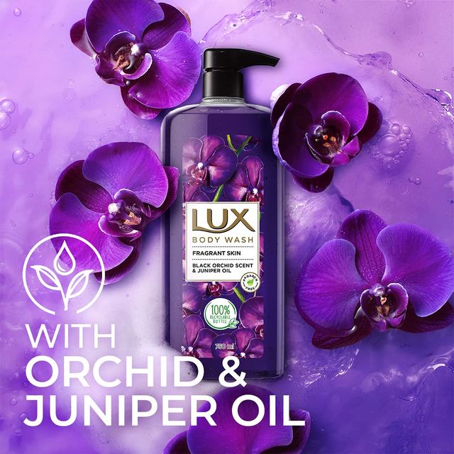 Lux Body Wash Fragrant Skin Black Orchid Scent & Juniper Oil Supersaver With Long Lasting Fragrance