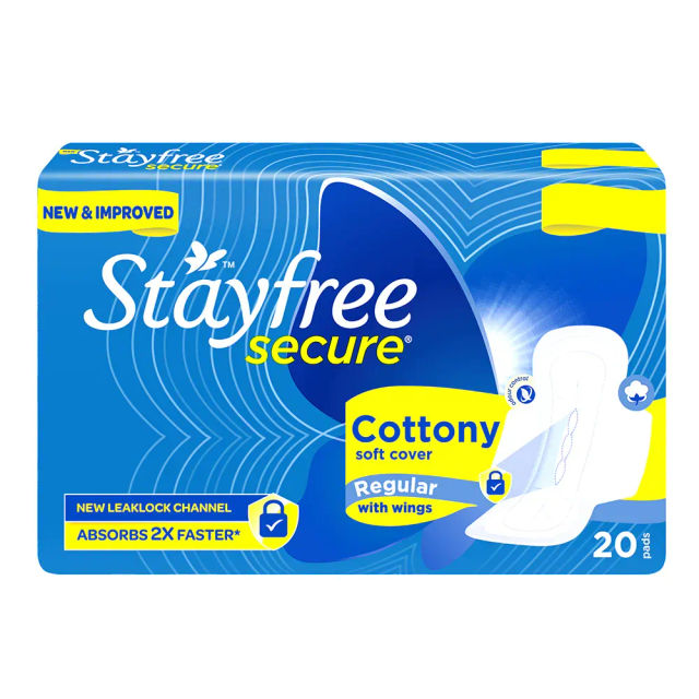 Stayfree Secure  Sanitary Pads - Regular 18 pc Combo