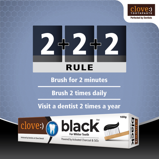 Clove Black For Whiter Teeth Powered By Activated Charcoal & SiO2