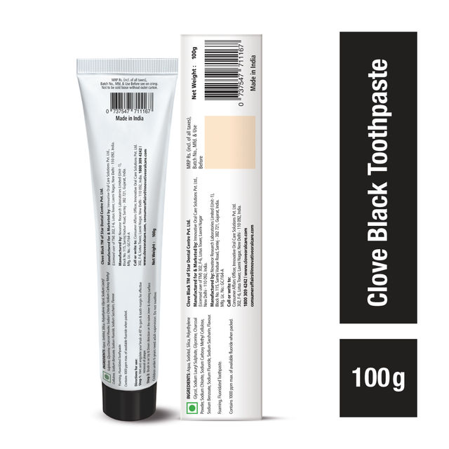 Clove Black For Whiter Teeth Powered By Activated Charcoal & SiO2