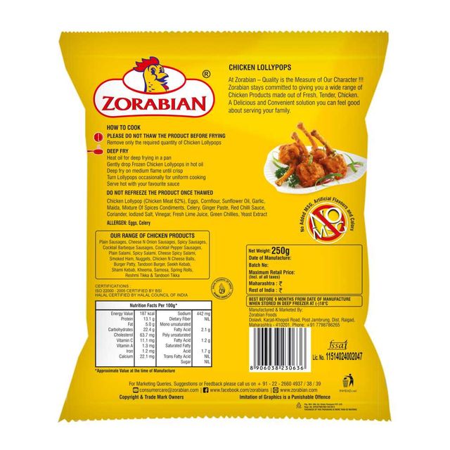 Zorabian Chicken Lollypops