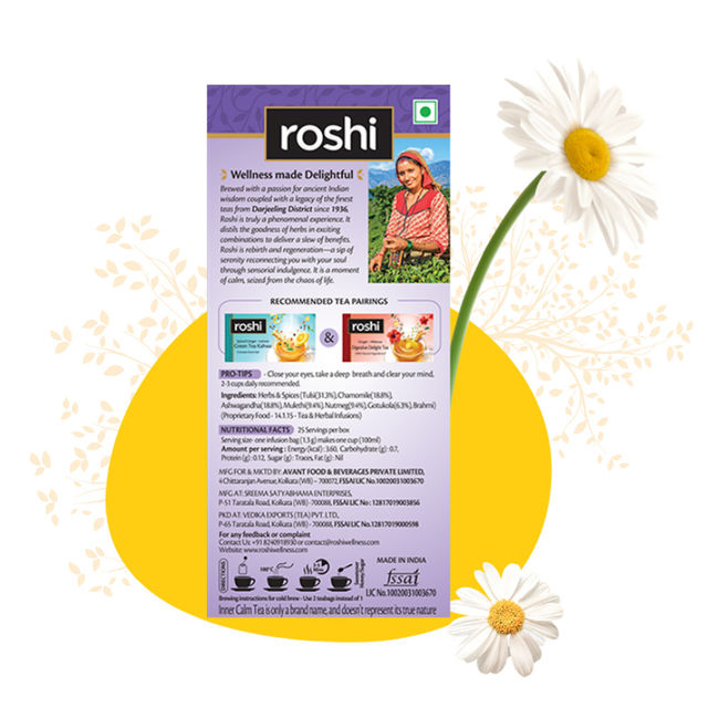 Roshi Chamomile and Tulsi Stress Relief Herba Tea