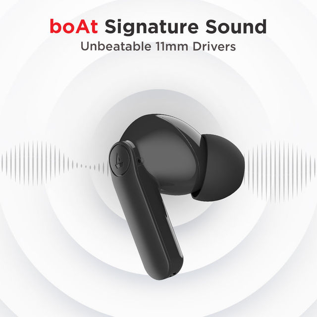 boAt Airdopes 138 Pro TWS Earbuds w/ 45H Playtime, ASAP Charge, 11 mm Drivers & ENx Tech (Active Black)