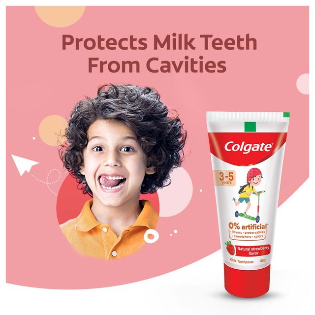 Colgate Toothpaste Natural Strawberry Baby For Kids | 3 - 5 years