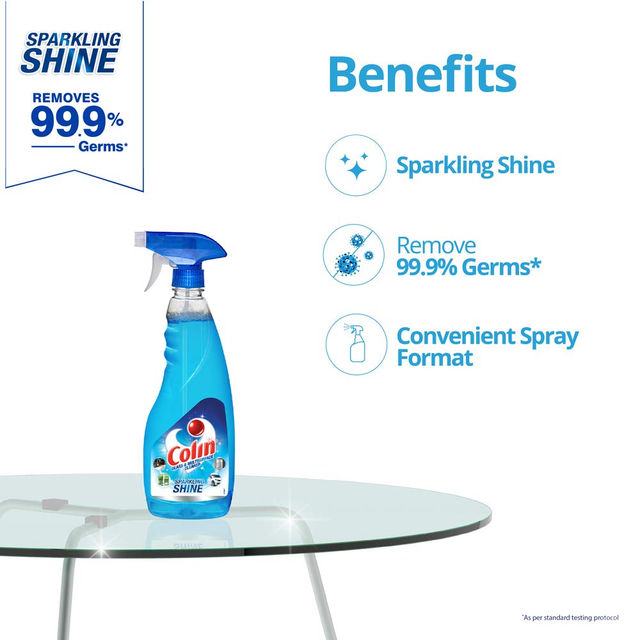 Colin Glass and Surface Cleaner Liquid Spray Regular 500 ml & Scotch Brite Sponge Wipes 3 pc Combo