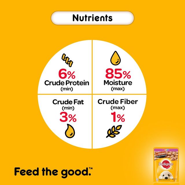 Pedigree Puppy Wet Dog Food, Chicken Chunks In Gravy,70g