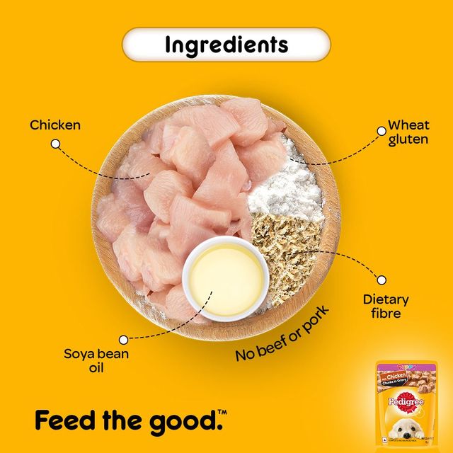 Pedigree Puppy Wet Dog Food, Chicken Chunks In Gravy,70g