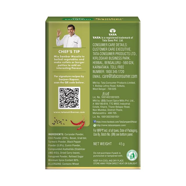 Tata Sampann Sambhar Masala With Natural Oils