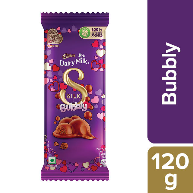 Cadbury Dairy Milk Silk Bubbly Chocolate Bar Valentine's Gift Pack 112 g Combo