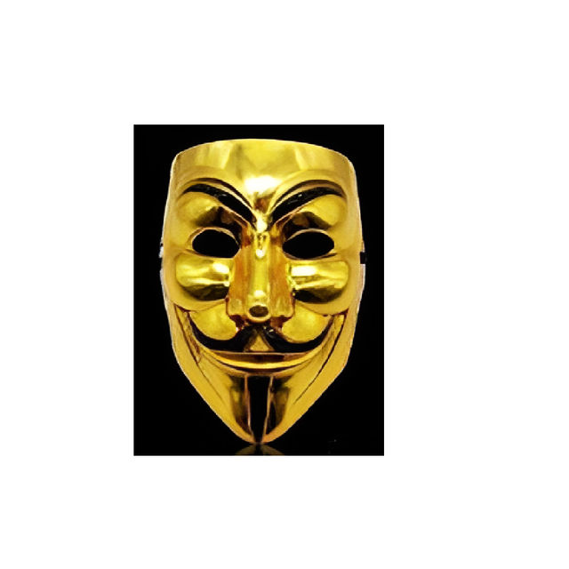 Pichai Halloween Metallic Finish Masquerade Face Mask (Colour May Vary)