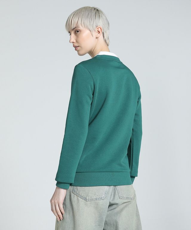 Puma Women's Sweatshirt Crew-Neck Graphics - Green | M