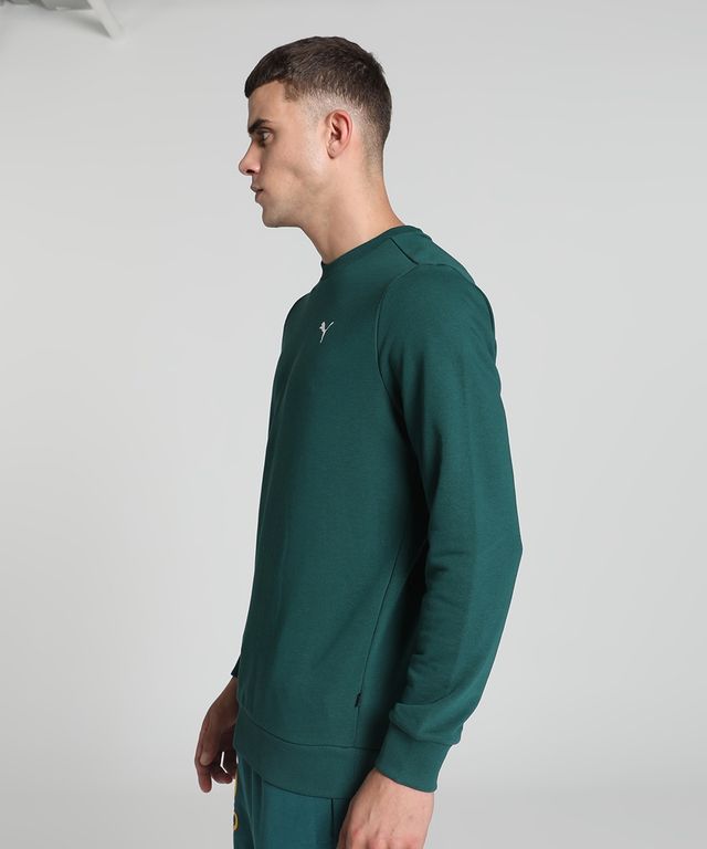 Puma Men's Sweatshirt Crew Regular Fit - Green | M