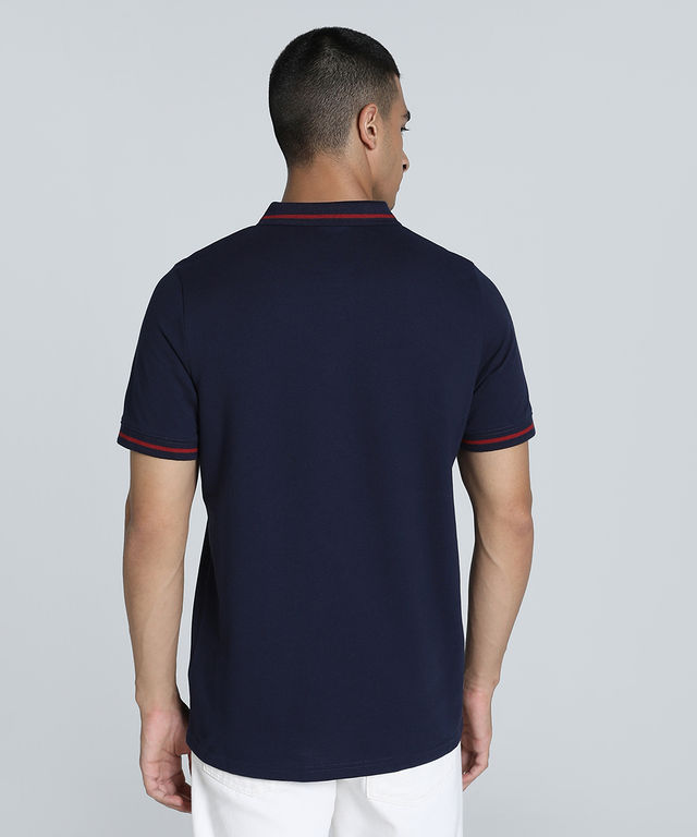 Puma Men's Polo T-Shirt Collar Tipping - Blue | L