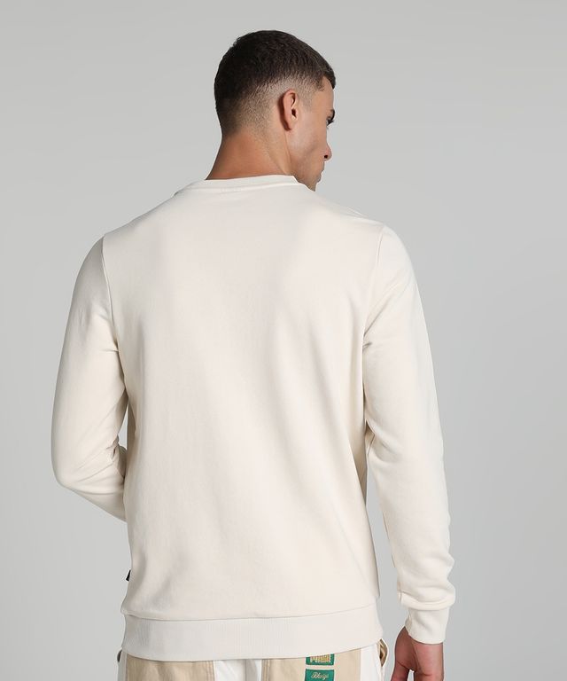Puma Men's Sweatshirt Crew Regular Fit - White | L