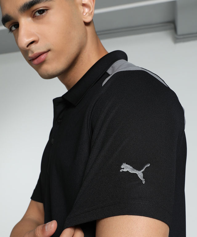 Puma Men's Train Colorblock Polo | Black - M