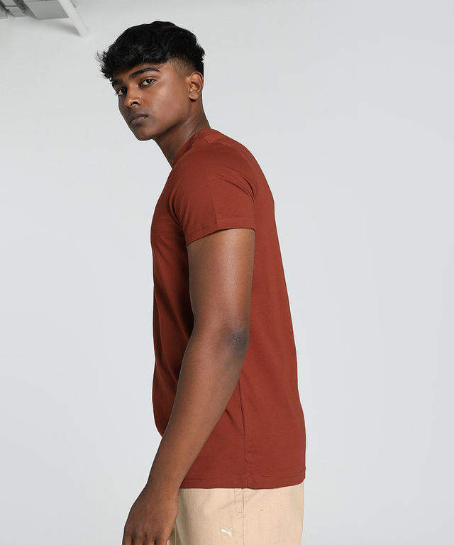 Puma Men's T-Shirt Round Graphic - Red | M