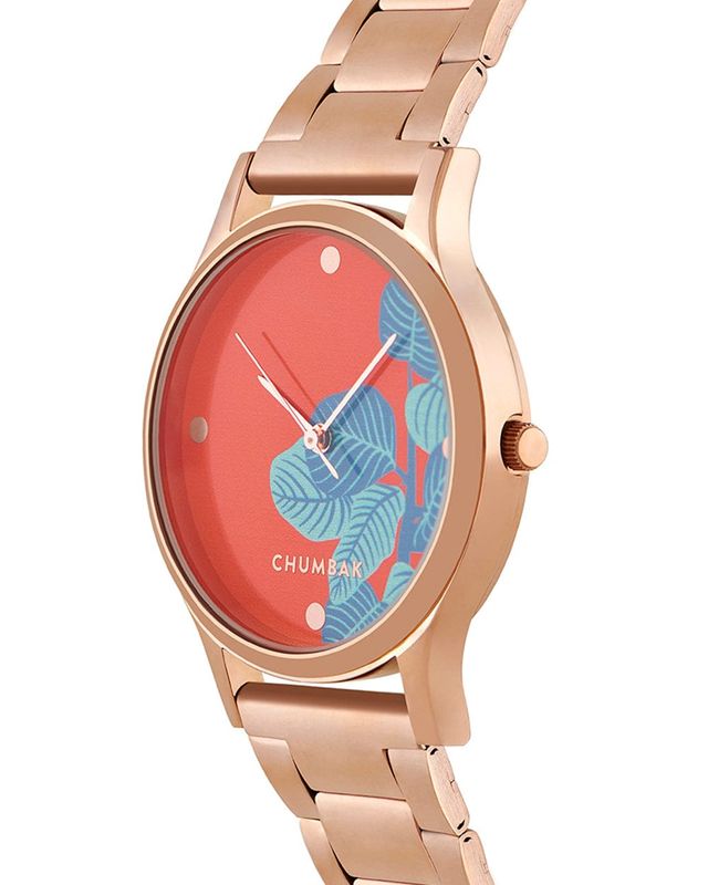 Chumbak Women's Metal Round Analog Watch | Teal