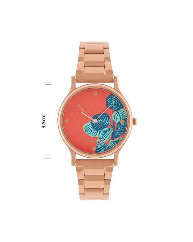 Chumbak Women's Metal Round Analog Watch | Teal