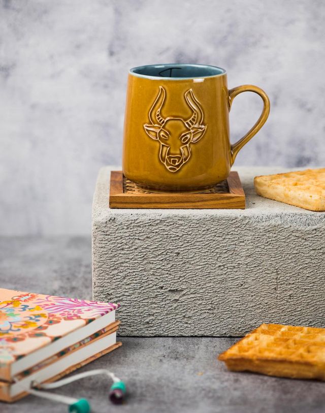 Fabindia Ceramic Rashi Mug - Taurus