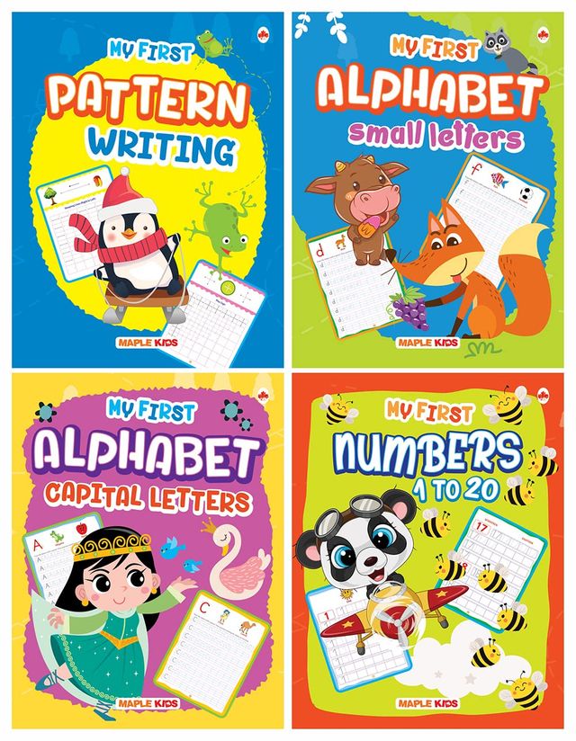 Writing Practice Books for Kids (Set of 4 Books) - Learn and Practice