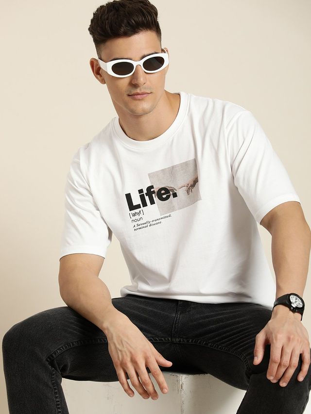 Difference of Opinion Men T-shirt - White | Classic Fit | XL