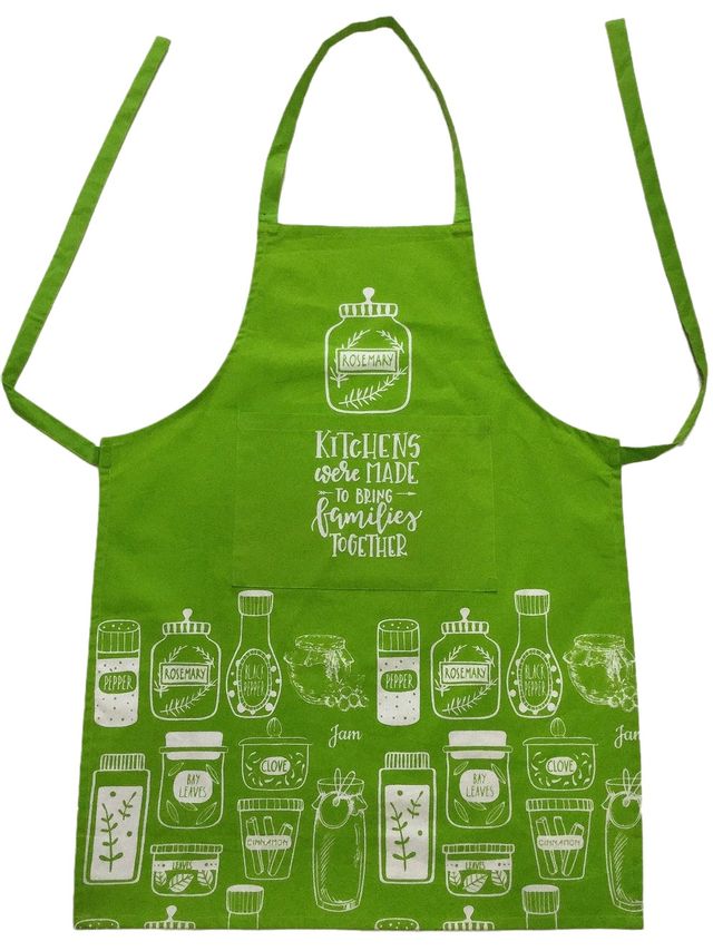 Lushomes Kitchen Apron - Cotton - Green | Unisex