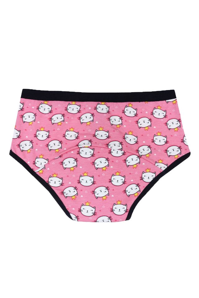 D'Chica Pink Cat Antimicrobial Reusable Period Panties for Women | Rash Free | Leakproof - XXL