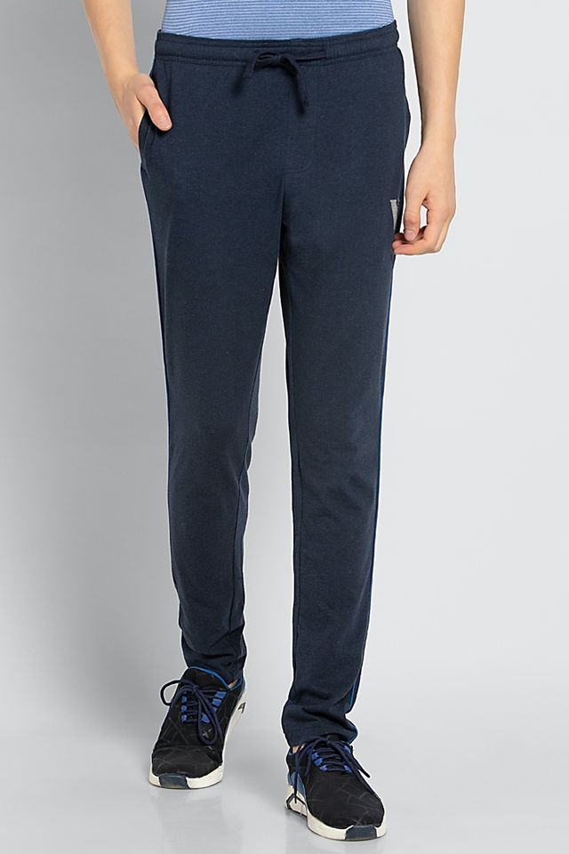 Van Heusen Athleisure Men Smart Tech and Easy Stain Release Trackpants Pack Of 1 Blue Melange |Xl