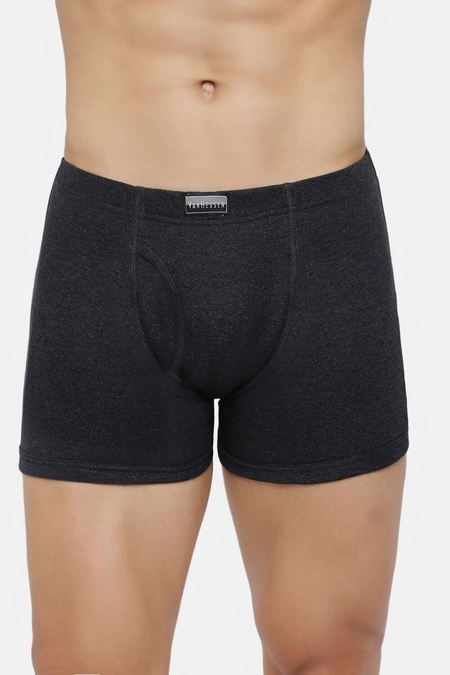 Van Heusen Men's Combed Anti Bacterial Boxer Briefs | Pure Black - Dark Grey - Peat - M