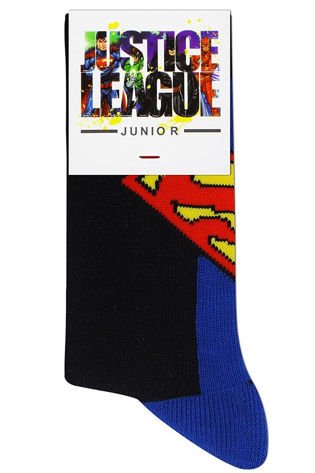 SocksXpress by Balenzia Justice League Crew Length Socks For Kids | 7-9 Years