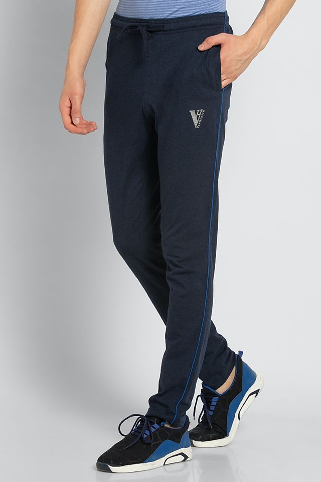 Van Heusen Athleisure Men Smart Tech and Easy Stain Release Trackpants Pack Of 1 Blue Melange |Xl