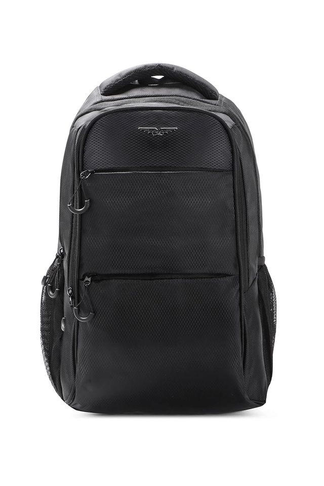 Police Men's Solid Nylon 20 L Top Handle Backpack | Black - M