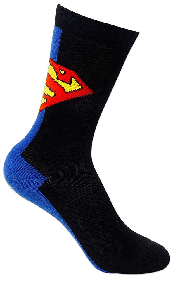 SocksXpress by Balenzia Justice League Crew Length Socks For Kids | 7-9 Years