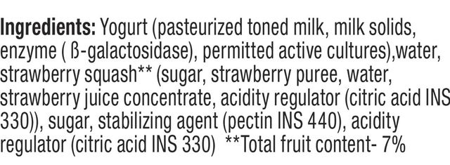 Epigamia Greek Yogurt Smoothie- Strawberry 180 ml Combo