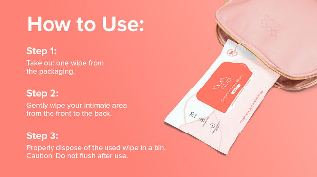  Nua Intimate Wipes for Gentle, pH-Balanced Cleansing 