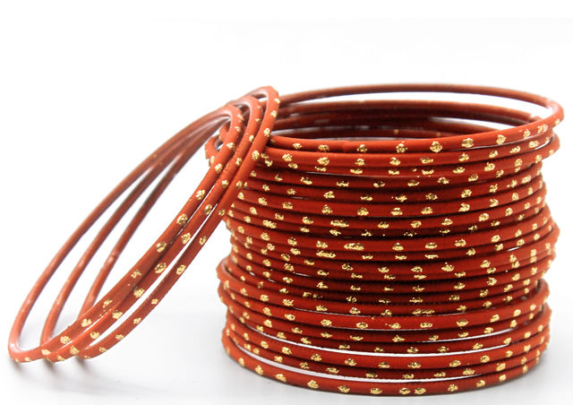 Bangles Red Size 2.4 Inch Metal