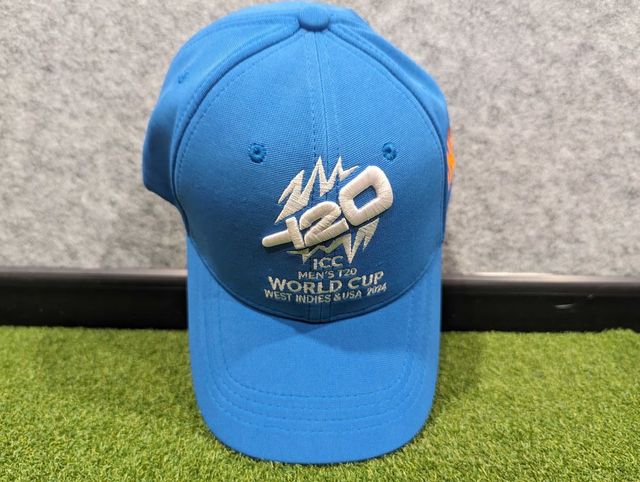 FanCode Unisex Embroidered Polyester Cricket Cap | Navy Blue and Orange - One Size