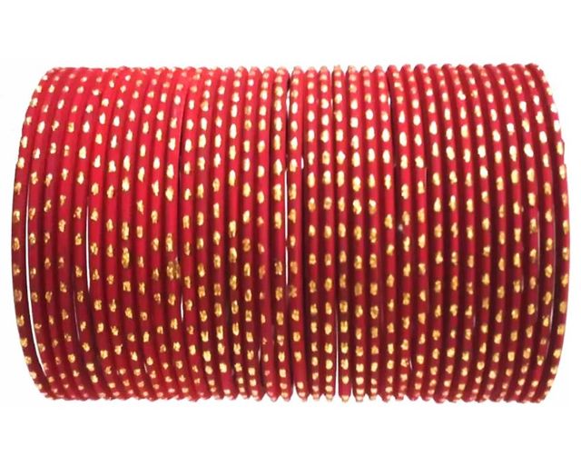Bangles Red Size 2.4 Inch Metal