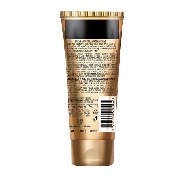 Lakme Vitamin C Brilliance Facewash With Vitamin C Face Wash For Brighter Skin