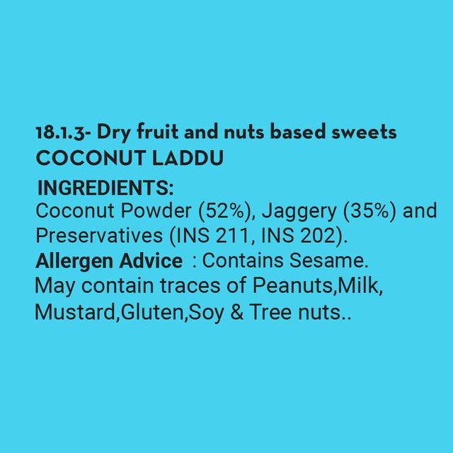 Coconut Laddu 300gm | Ladoo | Sweets by GO DESi