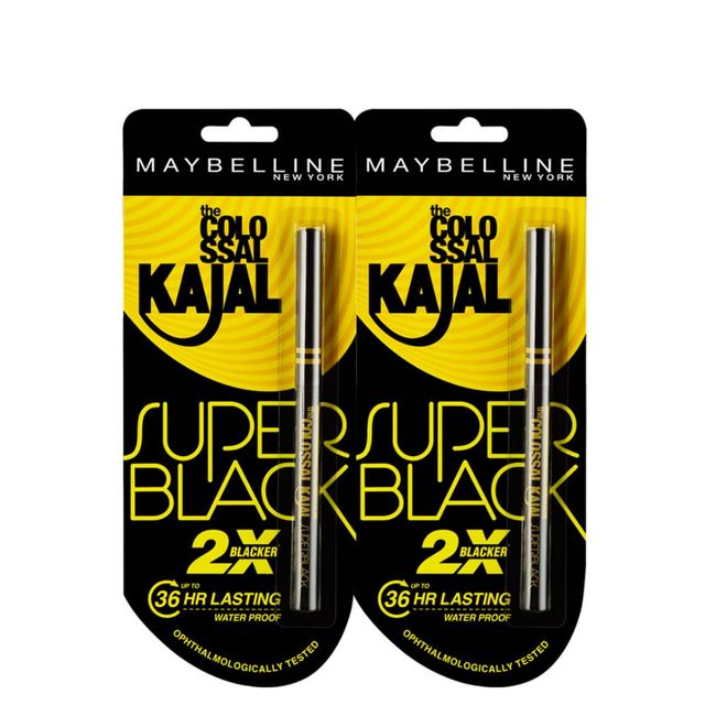 Maybelline New York Colossal Kajal Black Pack Of 2 - Black
