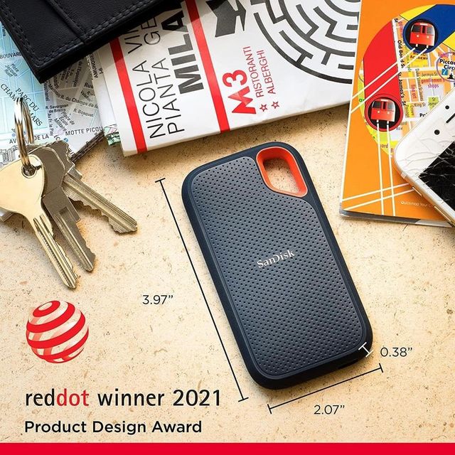 Sandisk Extreme Portable 1Tb, 1050Mb/S R, 1000Mb/S , External Ssd, Black Color