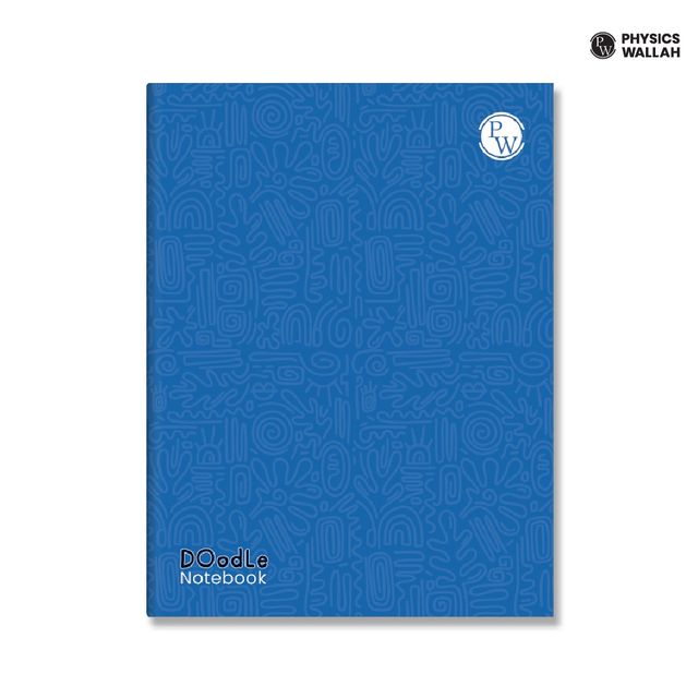 PW Doodle Notebook | 120 pgs | Single Line, 4 Line with Gap & 1 cm Square | Set of 6 | Blue