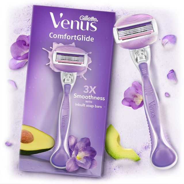 Gillette Venus Comfortglide Hair Removal Razor For Women With Avocado Oils & Freesia Scent
