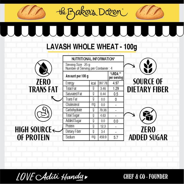 The Baker'S Dozen Lavash Flatbread Healthy Snacks(100gms) & Veeba Cheese And Jalapeno Dip(300gms) Combo