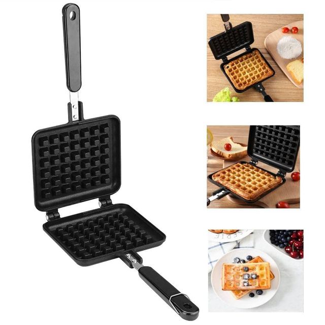 Tosaa Non Stick Waffle Pancake Maker Gas Compatible Super Heavy Thickness - Color May Vary