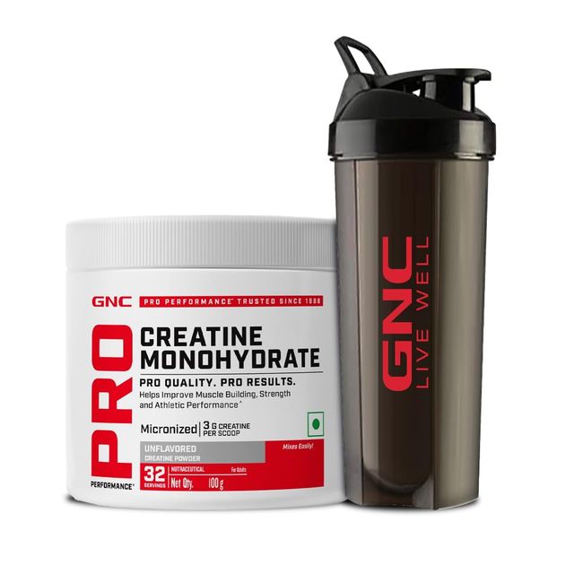 GNC Pure Micronized Creatine Monohydrate With Free Shaker