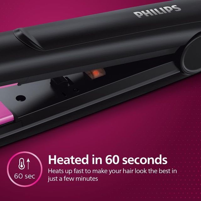Philips Selfie Hair Straightener|Minimized Heat Damage with SilkPro Care|Ceramic Plates|HP8302/06