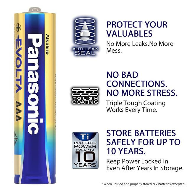 Panasonic Evolta AAA Alkaline Battery | 1.5 V