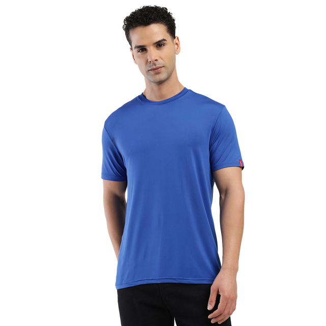 Levi's Men's 100% Polyester Round Neck T-shirt | Cobalt Blue - L